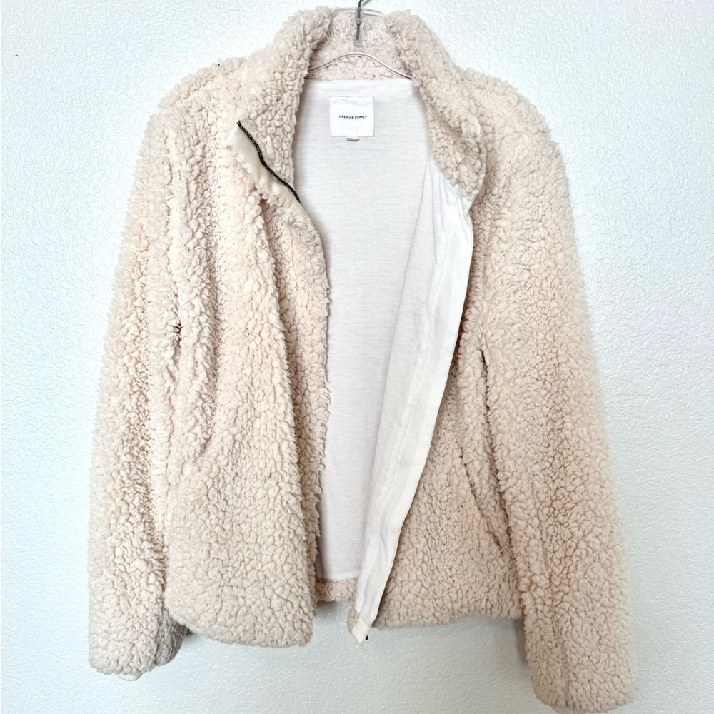 Thread & Supply Off-White Teddy Jacket